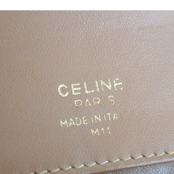 Celine Tan Leather Accessory with Gold Detail - Picture 8 of 9